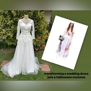 Elegant White Lace Wedding Dress